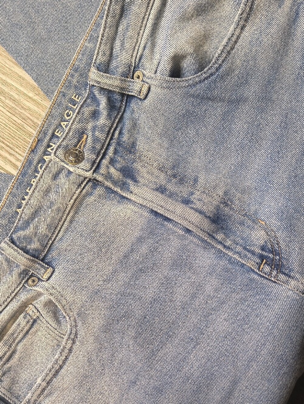 Mom Straight w/27.5" Inseam American Eagle Stretch Size 14 Womens Jeans - Picture 3 of 7